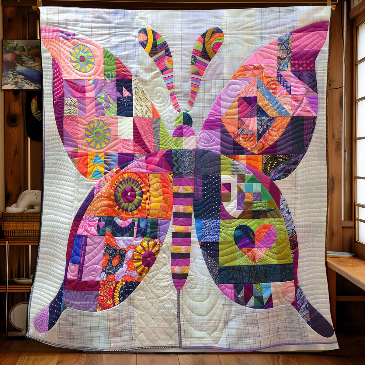 Patchwork Butterfly WP2108027CL Quilt