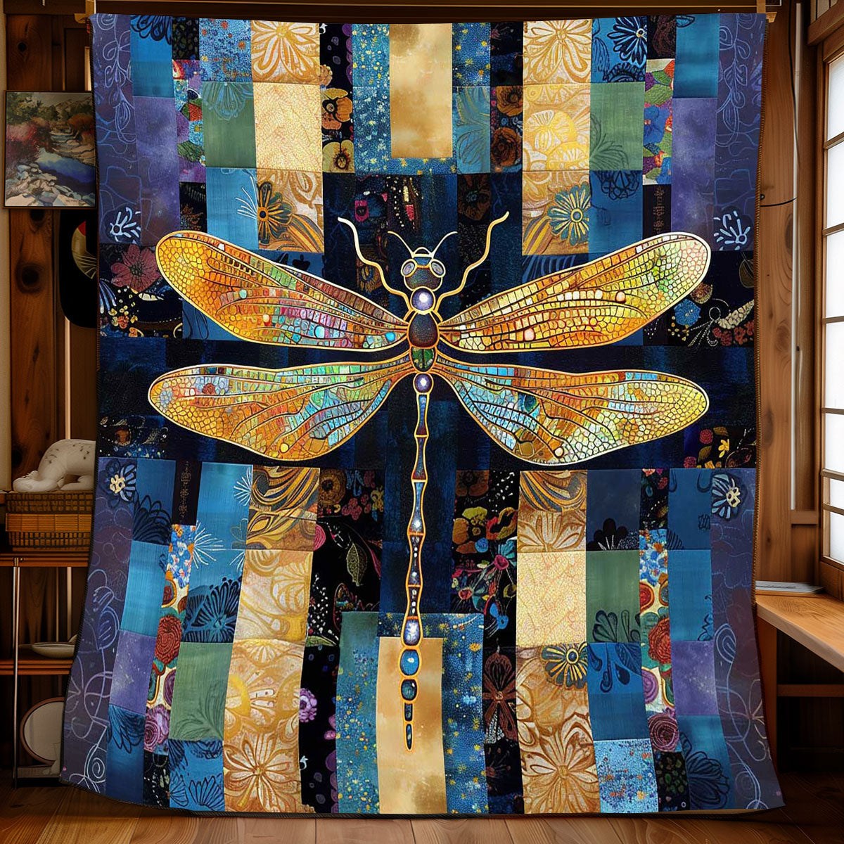 Patchwork Dragonfly WP2108047CL Quilt