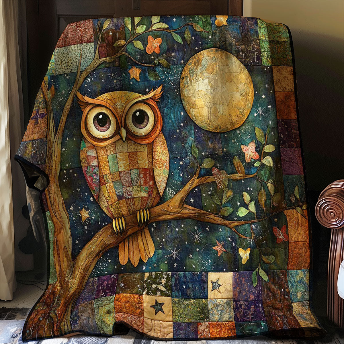 Patchwork Owl Tree WP0208031CL Quilt