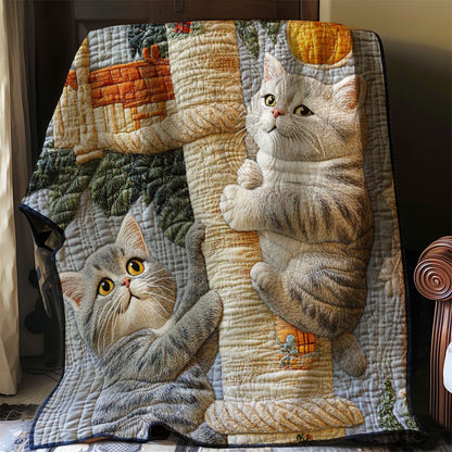 Playing Cat Tree WP0608013CL Quilt