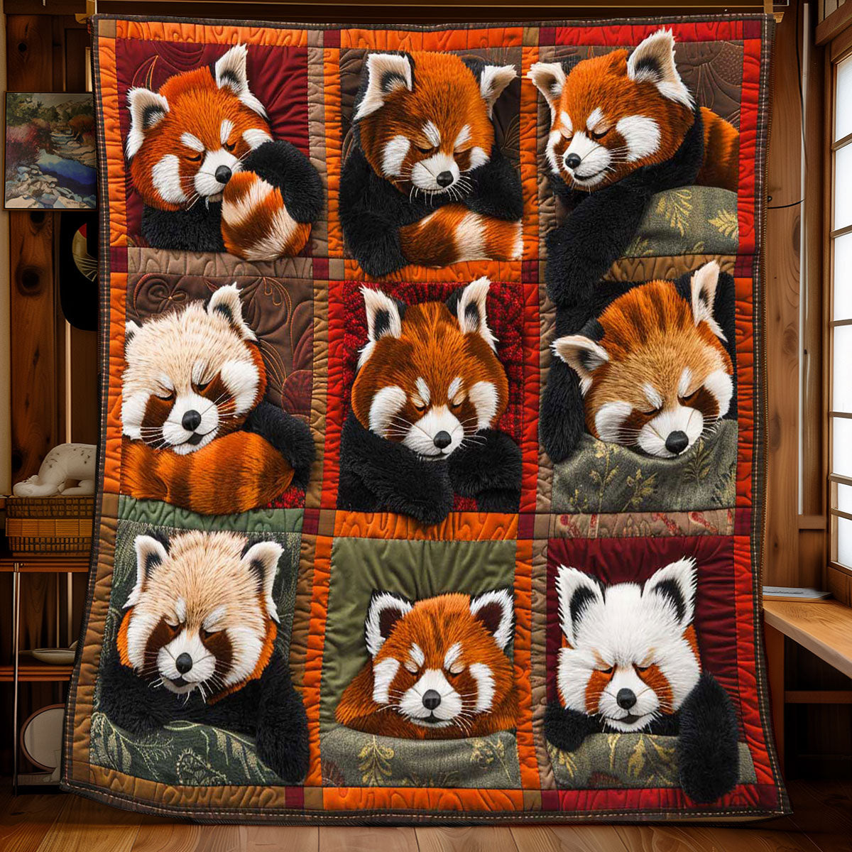 Red Panda Collection WP2108032CL Quilt