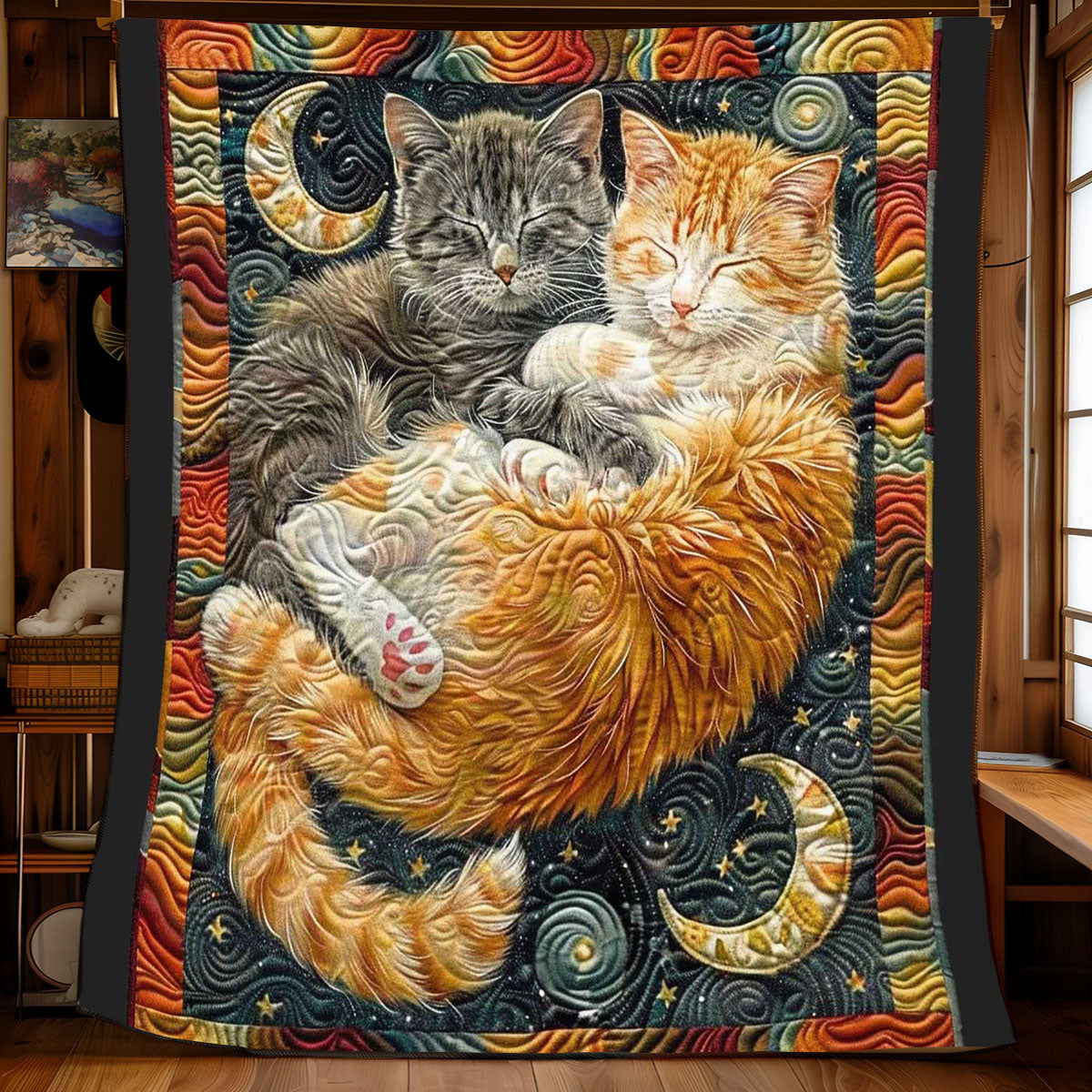 Sky Cuddling Cat WP2008049CL Quilt