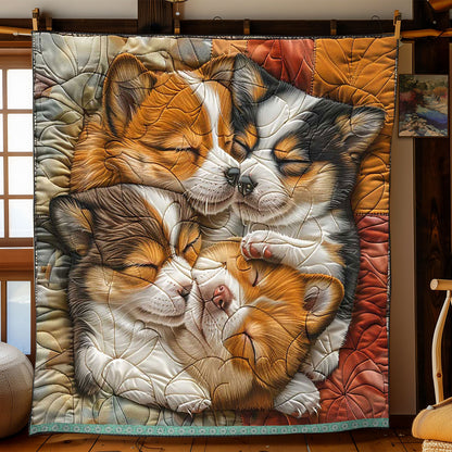 Sleeping Corgi Cozy WP0409043CL Quilt