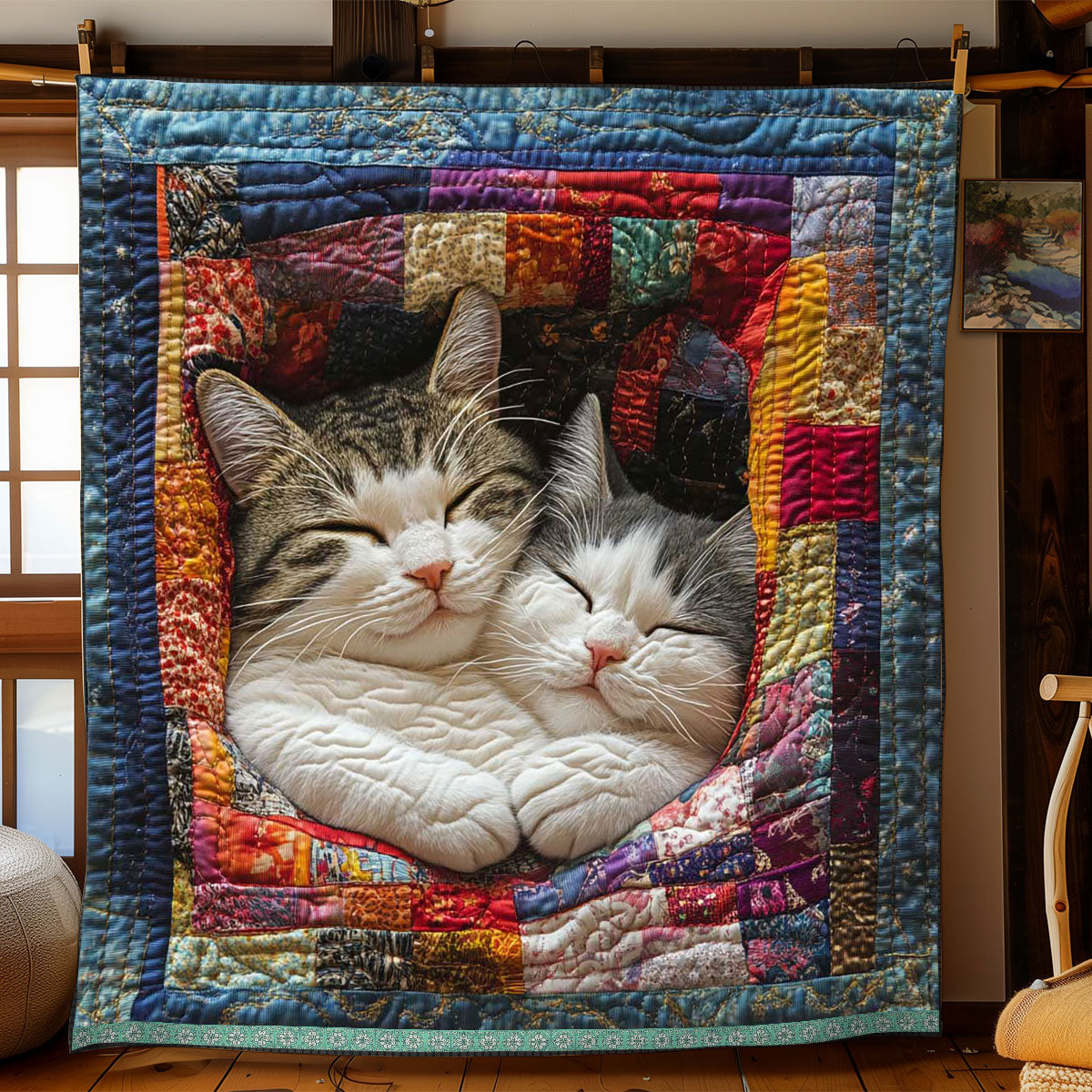 Sleeping Cuddle Cat WP0608020CL Quilt