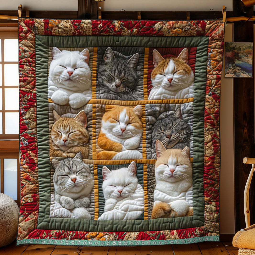 Cozy Cat Tales Quilted Blanket NCU0VH251