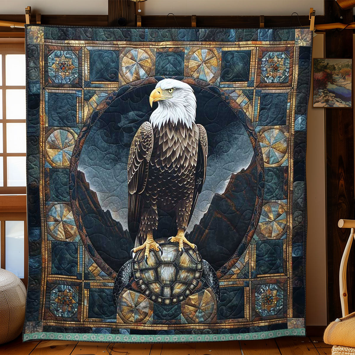 Stormy Mountain Eagle WP0509045CL Quilt