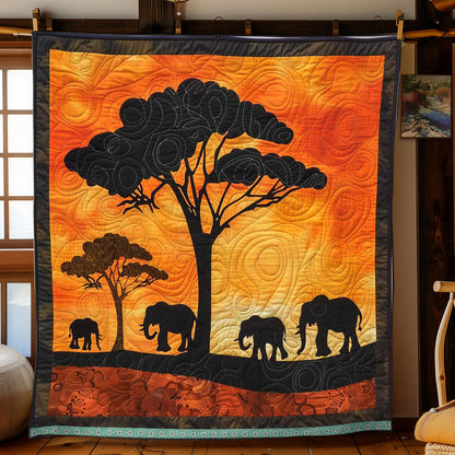 Sunset Safari Elephant WP2208028CL Quilt