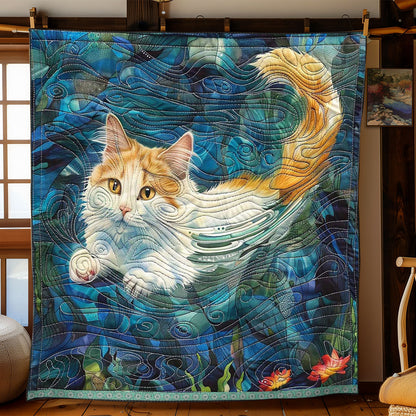 Swimming Lesson Cat WP0909049CL Quilt