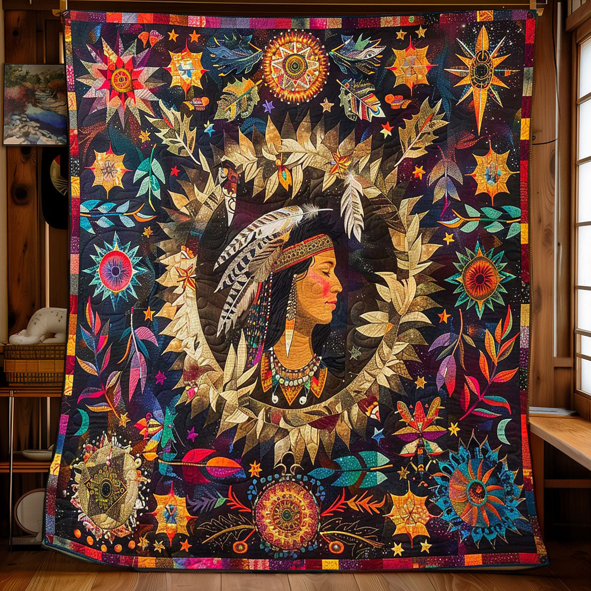 Tribal Woman WP1308036CL Quilt