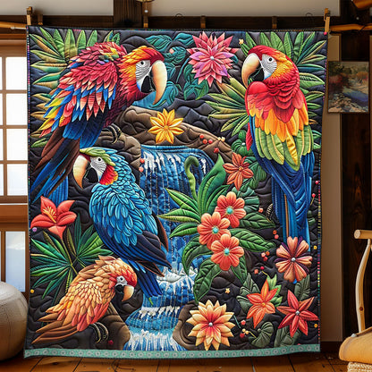 Tropical Cockatiels WP0909037CL Quilt