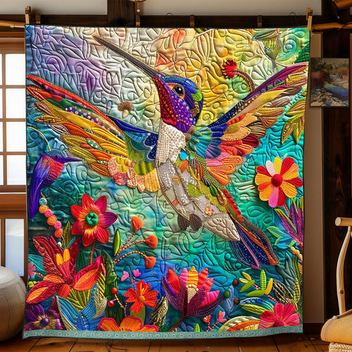 Tropical Vibrant Hummingbird WP0409053CL Quilt