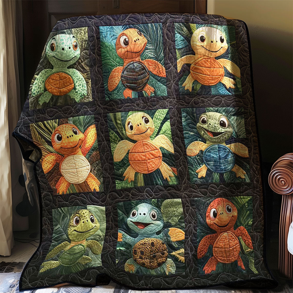 Turtle Cute Forest WP0208023CL Quilt