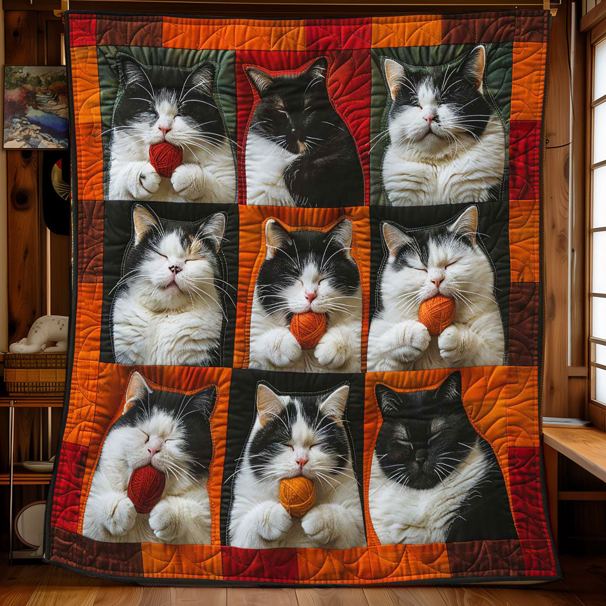 Tuxedo Cat Yarn WP1408018CL Quilt