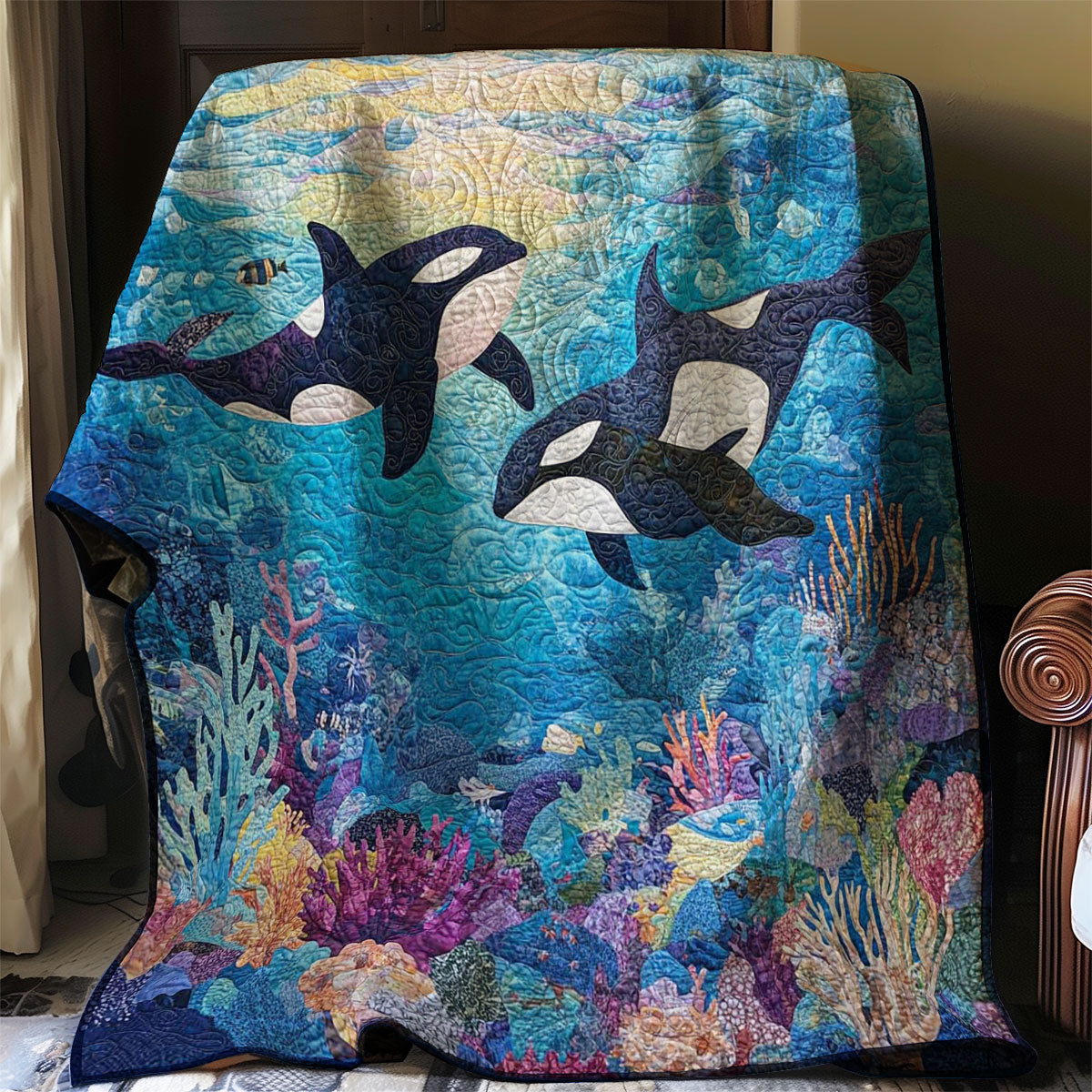 Twins Orca Corals WP0108047CL Quilt