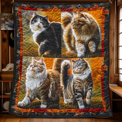 Walking Fancy British Cat WP1408020CL Quilt