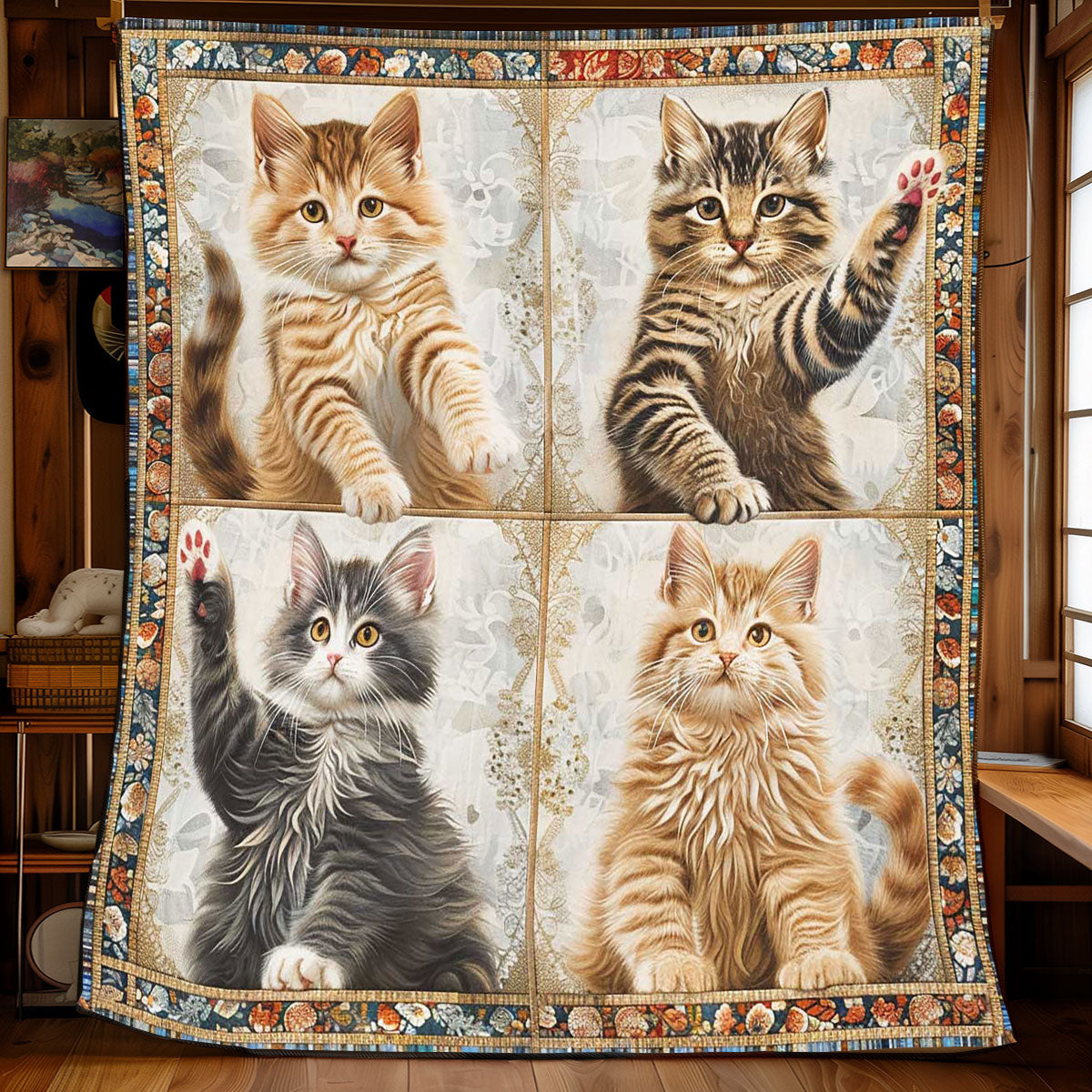 Welcome Cat WP1308047CL Quilt