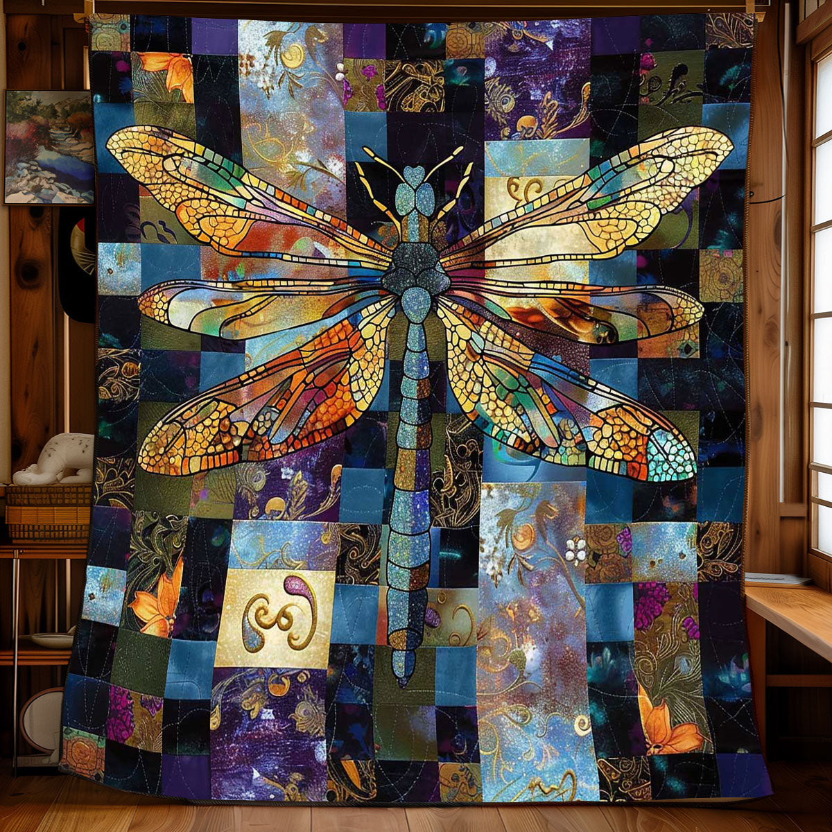 Whimsical Dragonfly WP2108045CL Quilt