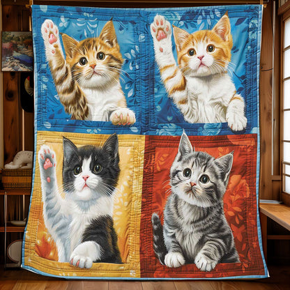 Winter Cat Staring WP1308050CL Quilt