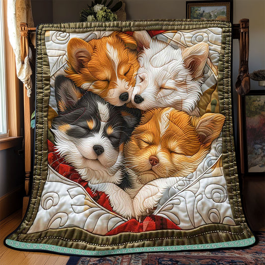 Adorable Corgi WP0509001CL Quilt
