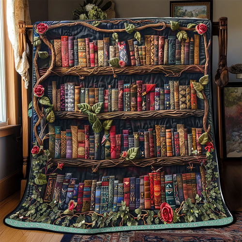 Ancient Bookshelf WP0409001CL Quilt