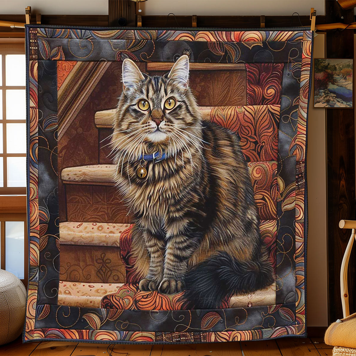 Cat Ancient Castle WP1408003CL Quilt