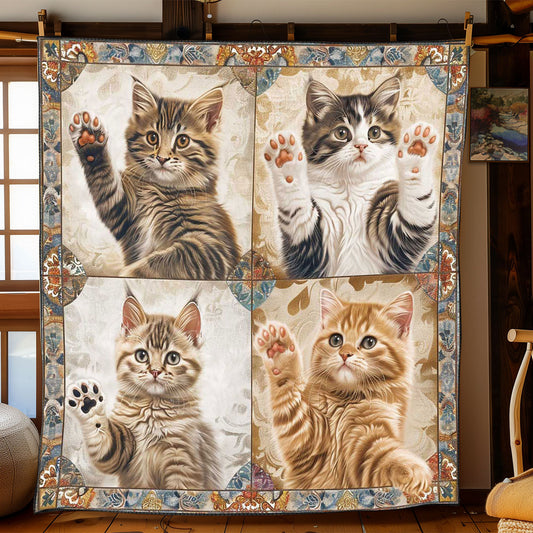 Cat Paw Portrait WP1308052CL Quilt