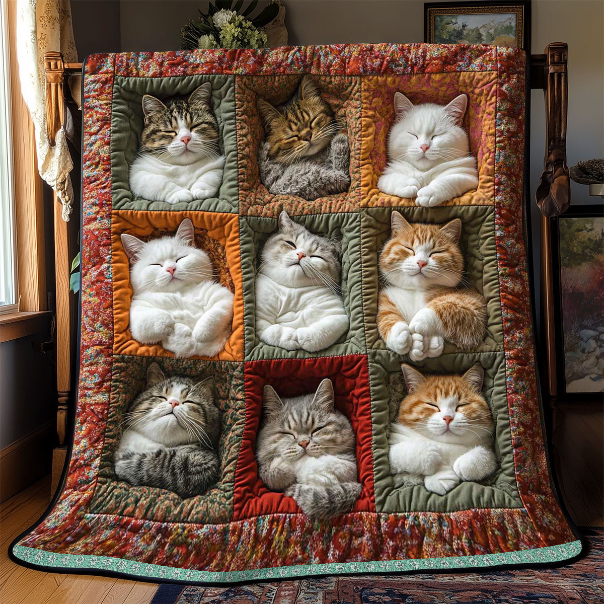 Cat Tucks Paw WP0409005CL Quilt