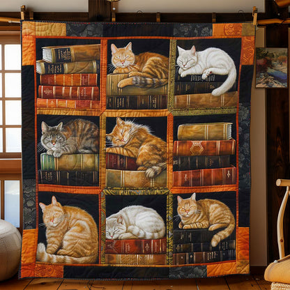 Cats Bookshelf WP2008008CL Quilt