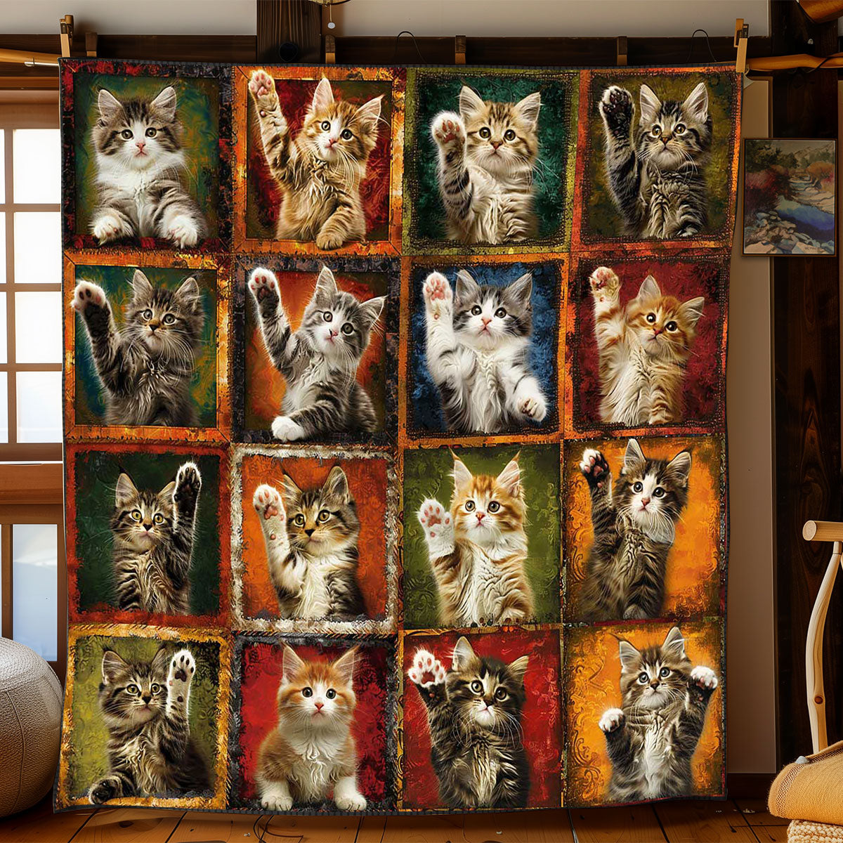 Collection Playing Cat WP1308046CL Quilt