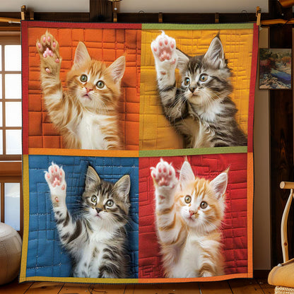 Colorful Kitten Paw WP1308053CL Quilt
