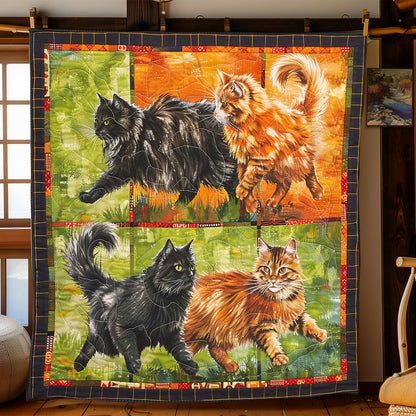 Couple Playing Cat WP1308061CL Quilt