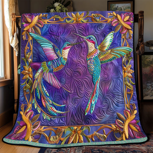 Couple Rainbow Hummingbird WP0409009CL Quilt