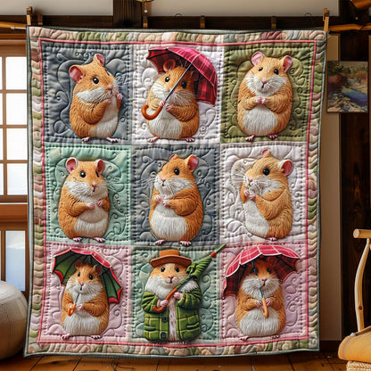 Cute Raining Hamster WP2008014CL Quilt