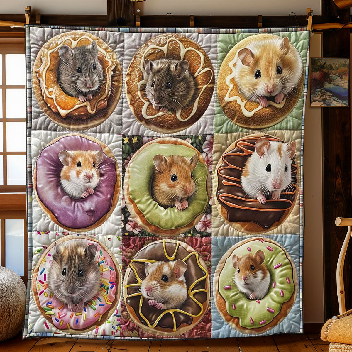 Donut Lover Hamster WP2008016CL Quilt