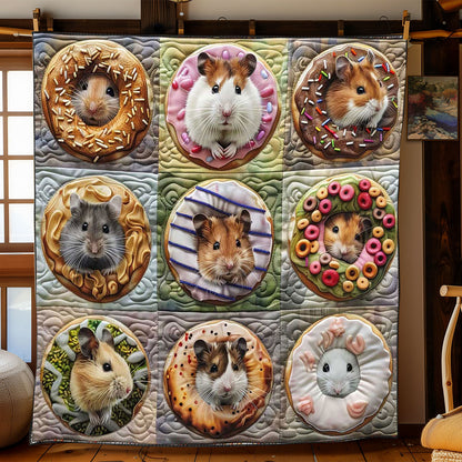 Donut Pillow Hamsters WP2008017CL Quilt