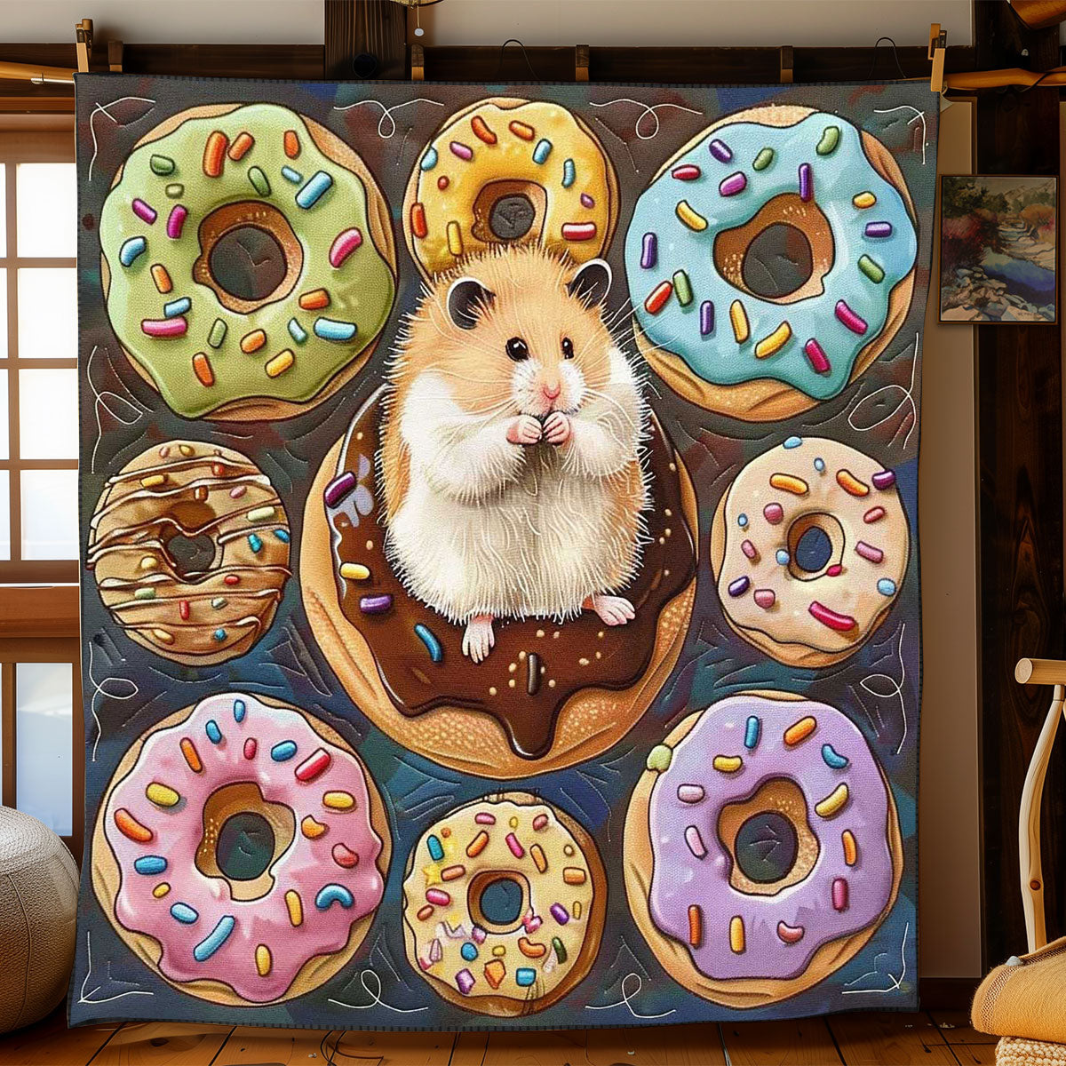 Donuts Hamster WP2008019CL Quilt