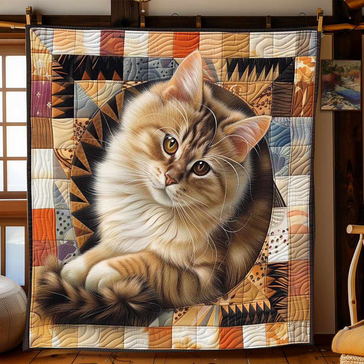 Fluffy Cat WP1408007CL Quilt