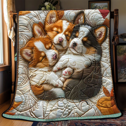 Fluffy Corgi WP0409022CL Quilt