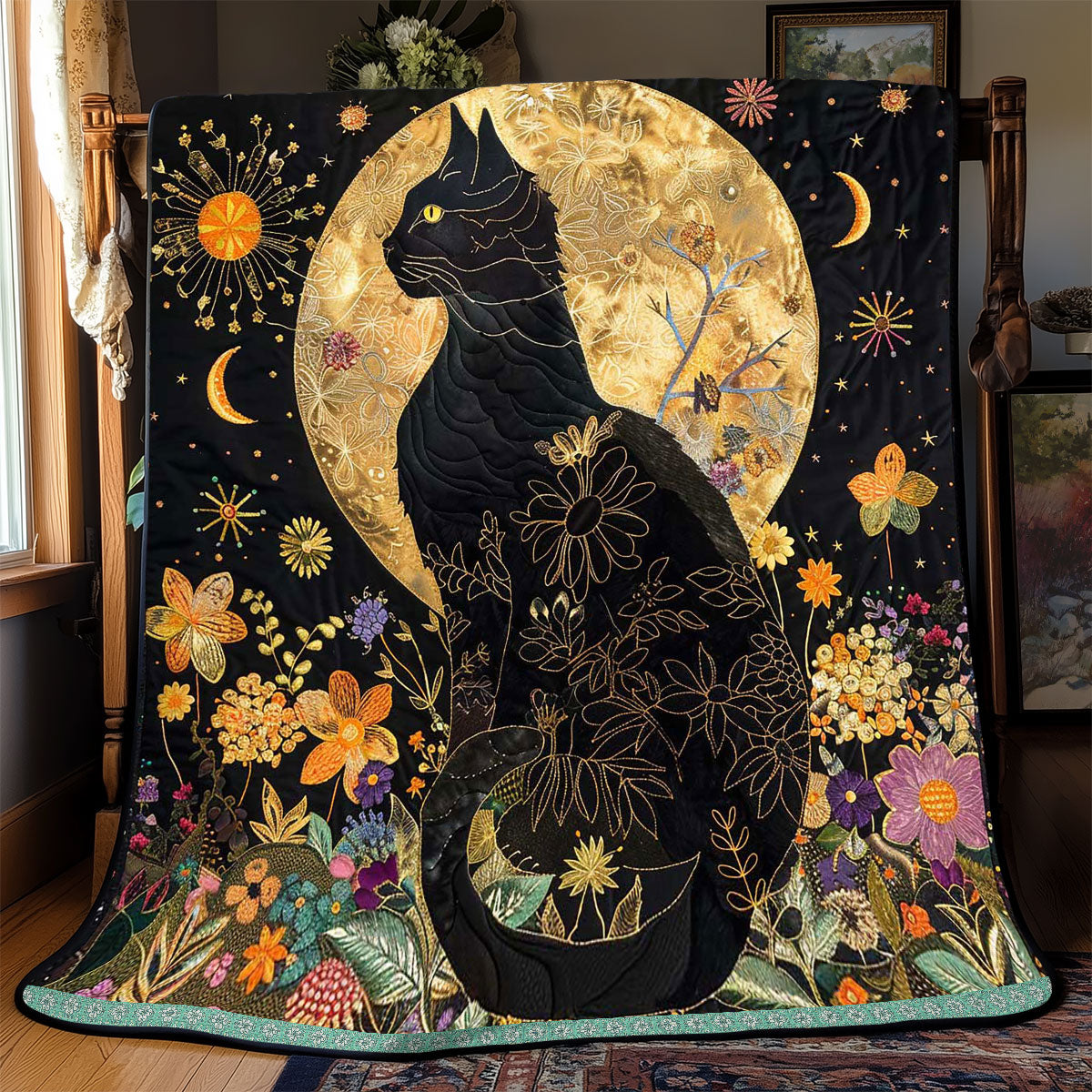 Fortune Black Cat WP0909031CL Quilt