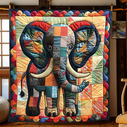 Funny Elephant Patchwork WP2108020CL Quilt