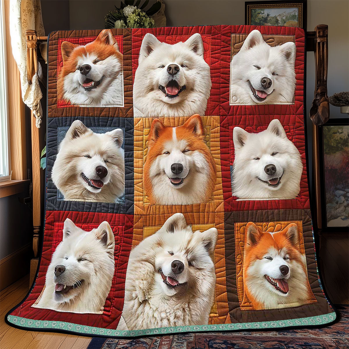 Funny Samoyed WP3008016CL Quilt