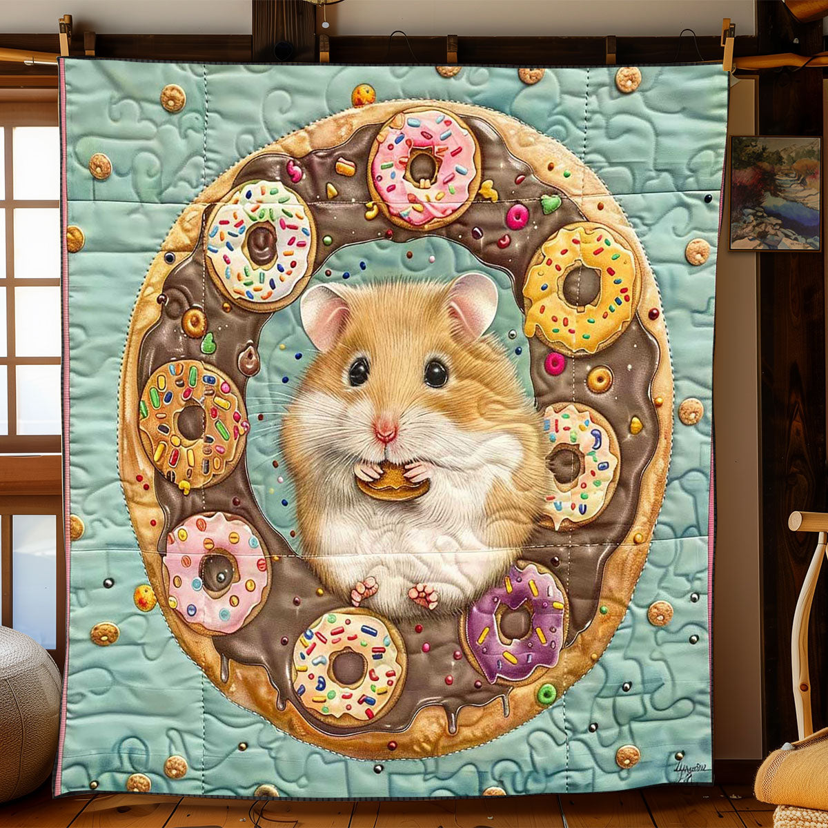Hamster Donut WP2008028CL Quilt