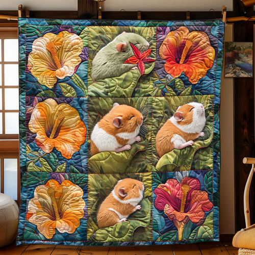 Hamster's Flower House WP2008030CL Quilt