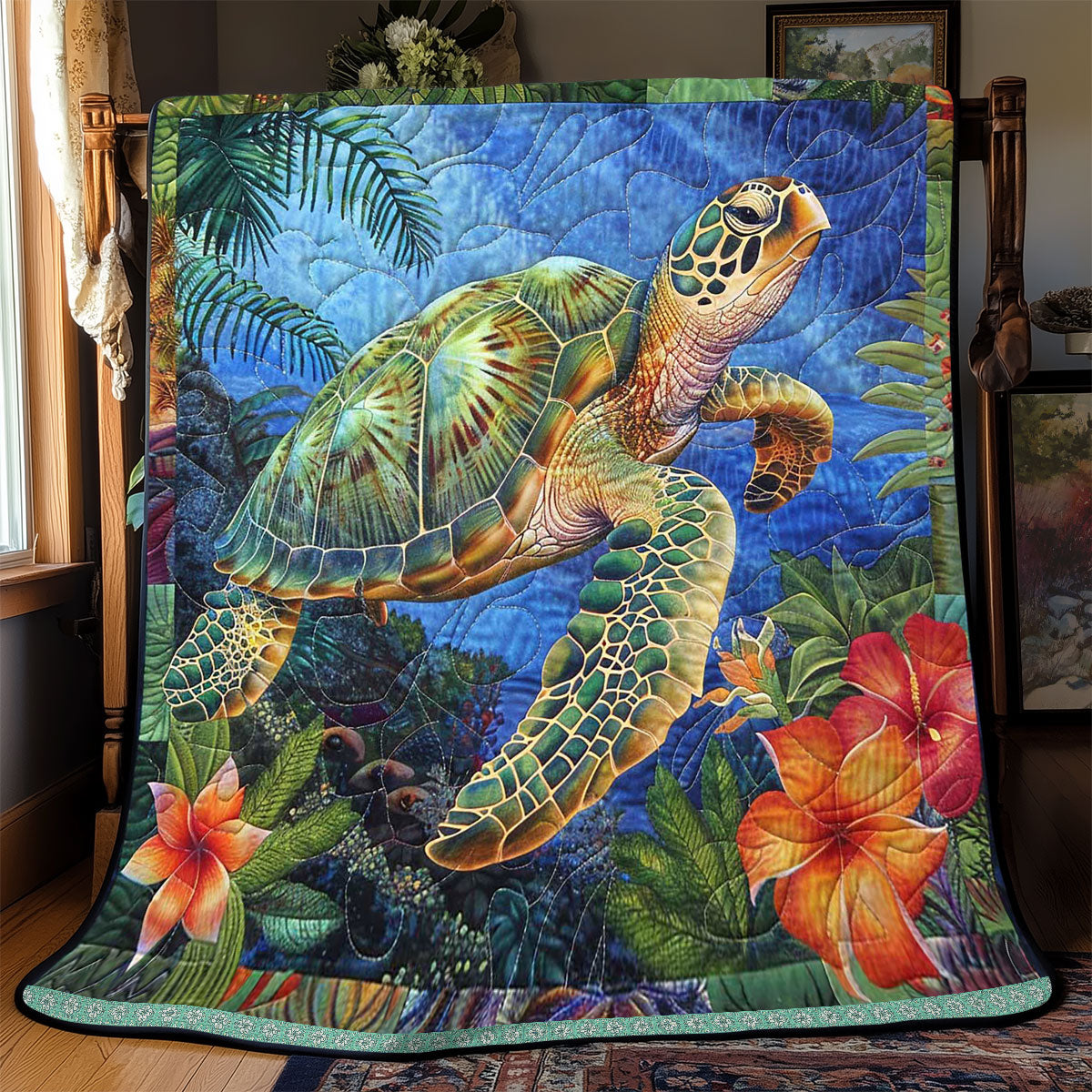 Hawaiian Turtle WP3007014CL Quilt