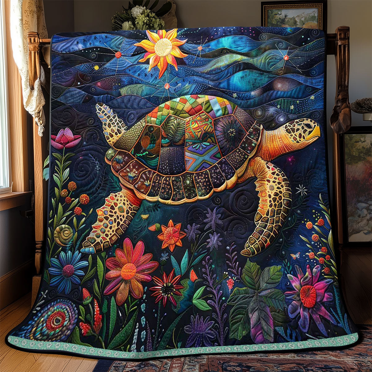 Hippie Turtle WP2208015CL Quilt