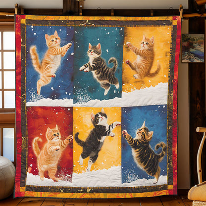 Jumping Cat Winter WP1308057CL Quilt