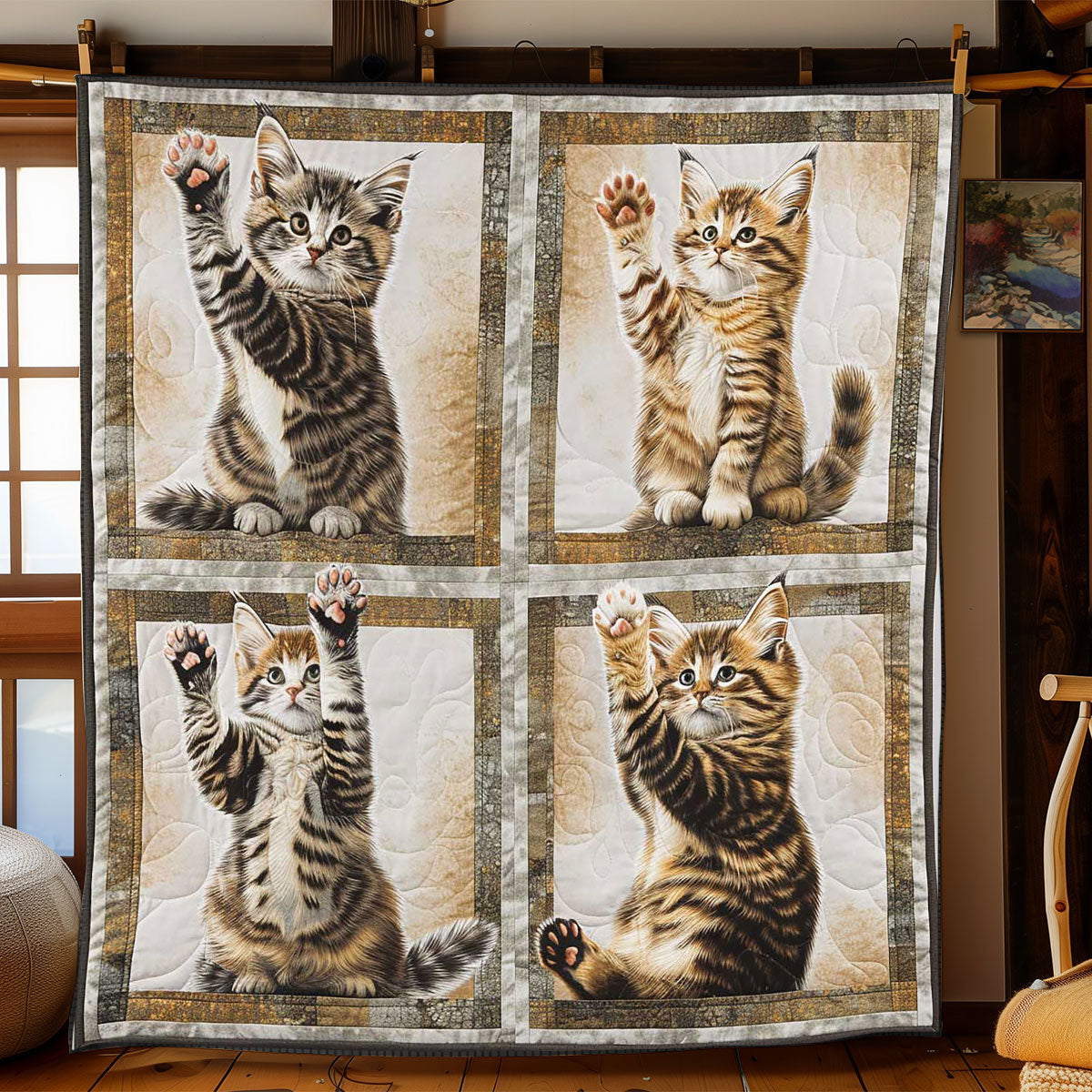Kitten Paw WP1307048CL Quilt