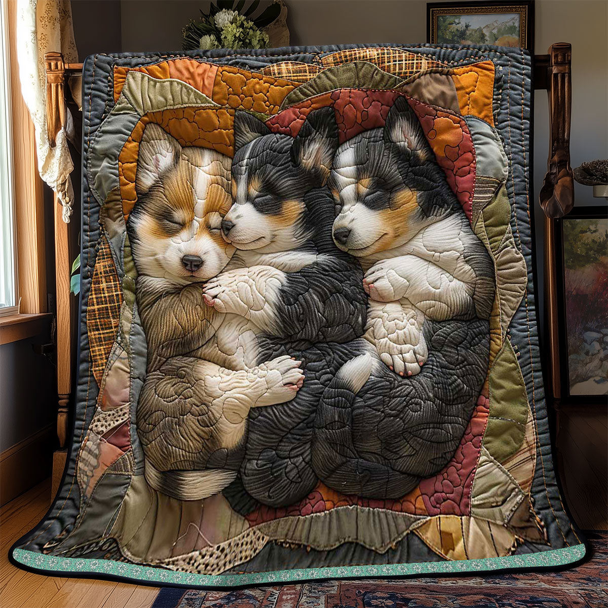 Lovable Corgi WP0509027CL Quilt
