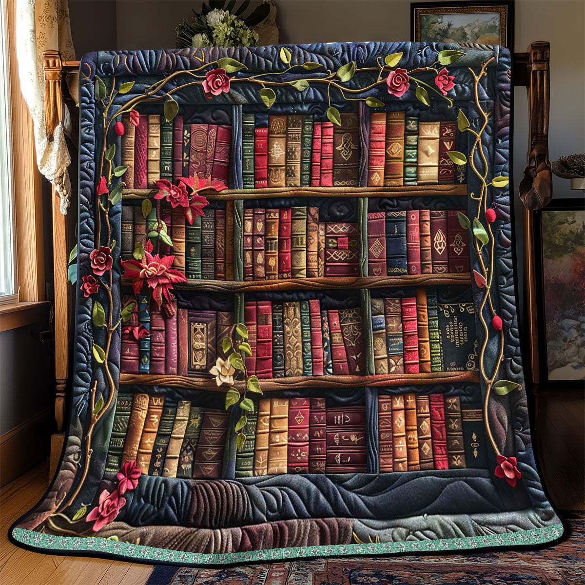 Magic Rose Vine Bookshelf WP0409028CL Quilt