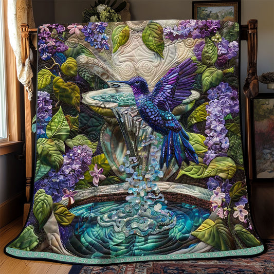 Magical Hummingbird Fountain WP0909064CL Quilt